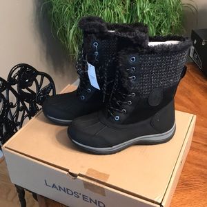 Black avalanche snow boot